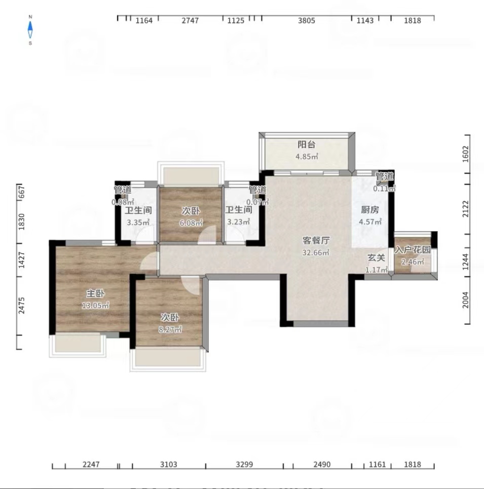 美的城三期 3室2厅1卫 45.8万 美的城三期 3室2厅1卫 45.8万室内图