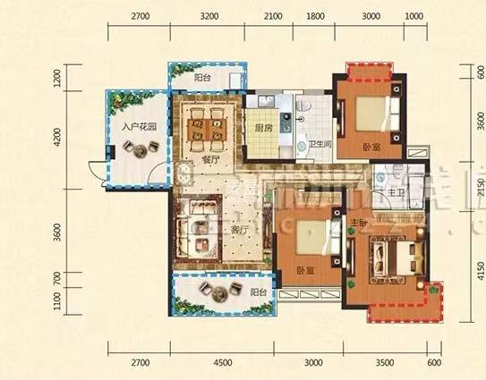 时代新城(翰林府) 4室2厅2卫 78.0万 时代新城(翰林府) 4室2厅2卫 78.0万室内图