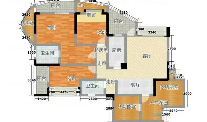 大江观邸-富基花园  4室2厅2卫   130.00万