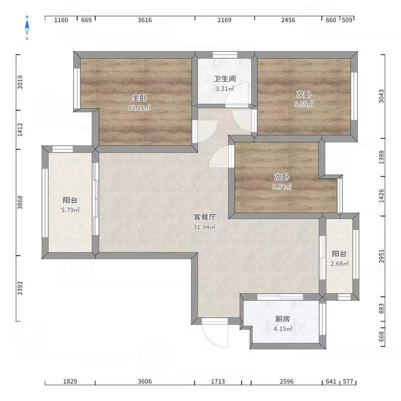 逸都花园 3室2厅1卫 41.0万 逸都花园 3室2厅1卫 41.0万室内图