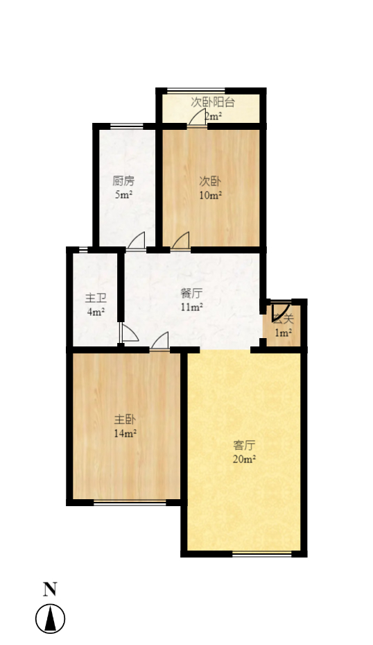 麗江翠園  2室2廳1衛(wèi)    56.8萬室內(nèi)圖1