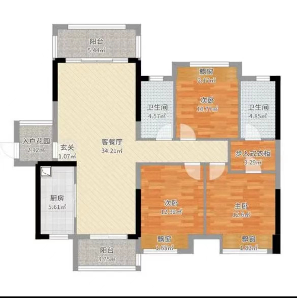 香江豪苑  4室2厅2卫   98.00万