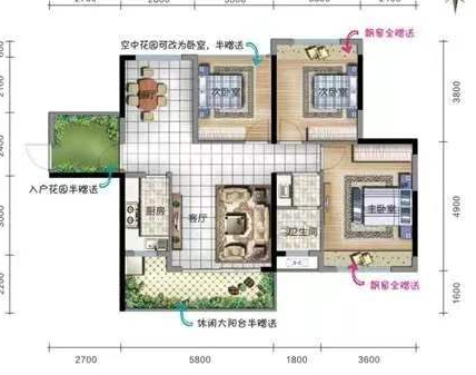佳兆业金域天下一期 4室2厅1卫 200.0万 佳兆业金域天下一期 4室2厅1卫 200.0万室内图