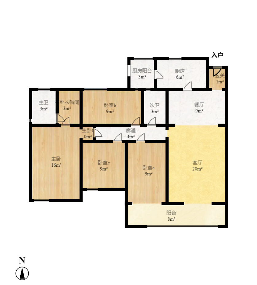 保利麓谷林语A区  4室2厅2卫    3500.0元/月室内图1