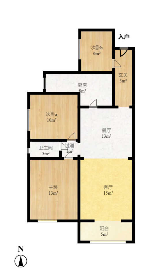 润和之悦（金泽园）  3室2厅1卫   81.00万室内图1