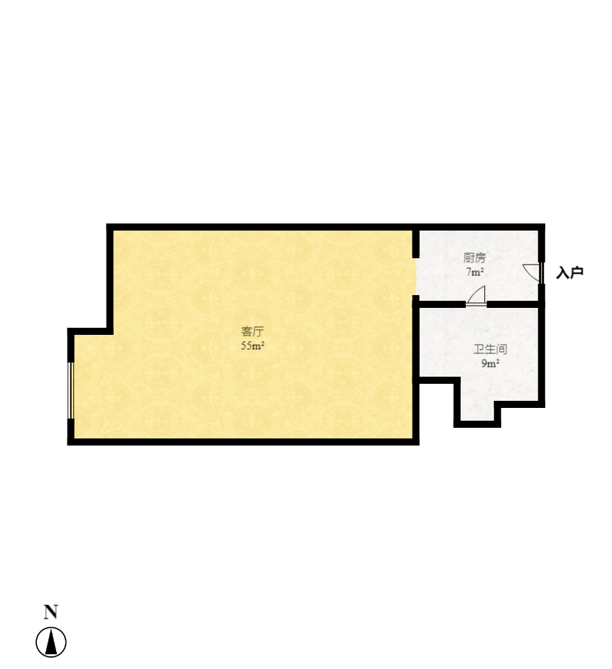 华远国际公寓  1室1厅1卫    3800.0元/月 华远国际公寓  1室1厅1卫    3800.0元/月户型图