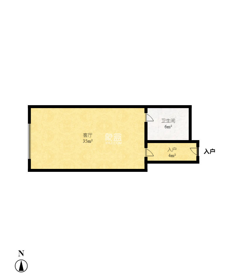 华远云玺公寓 1室1厅1卫 9000.0元/月 华远云玺公寓 1室1厅1卫 9000.0元/月户型图