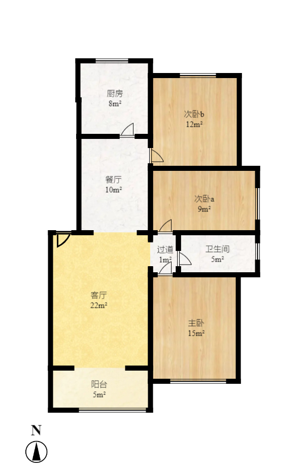澳海澜庭  3室2厅1卫    1600.0元/月 澳海澜庭  3室2厅1卫    1600.0元/月户型图