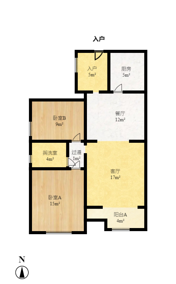 湘府十城（汇财御景湾新寓,汇财国际）  1室2厅1卫    2000.0元/月户型图