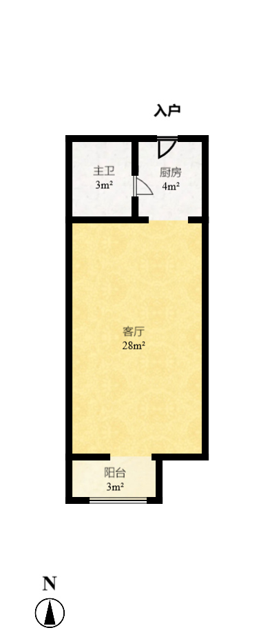 九峰远见 1室1厅11卫 1600.0元/月 九峰远见 1室1厅11卫 1600.0元/月户型图