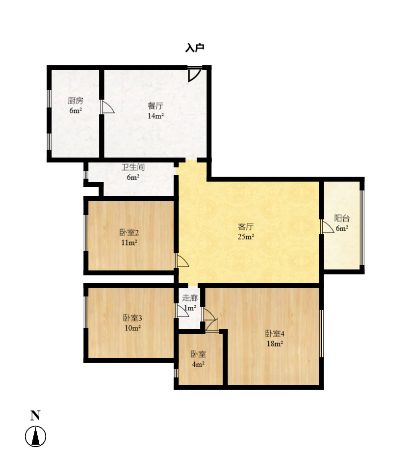 方略潇邦 4室2厅2卫 2450.0元/月 方略潇邦 4室2厅2卫 2450.0元/月户型图