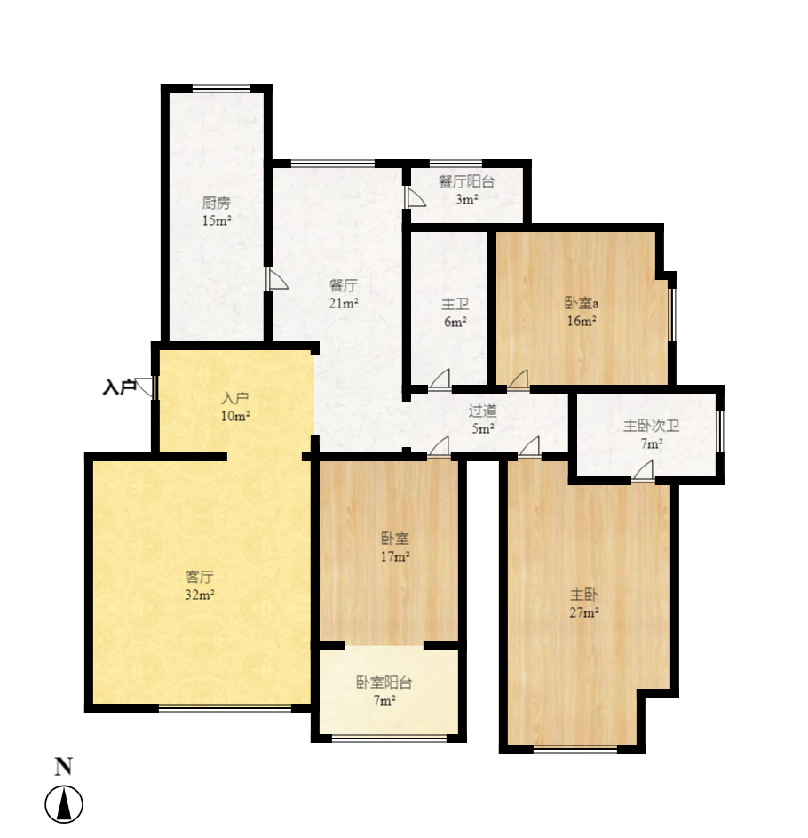 湘龙家园 5室2厅2卫 3000.0元/月 湘龙家园 5室2厅2卫 3000.0元/月户型图