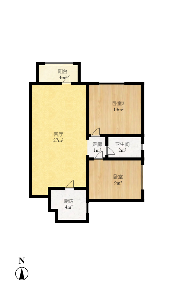 高林仕家  2室2厅1卫    56.0万室内图1