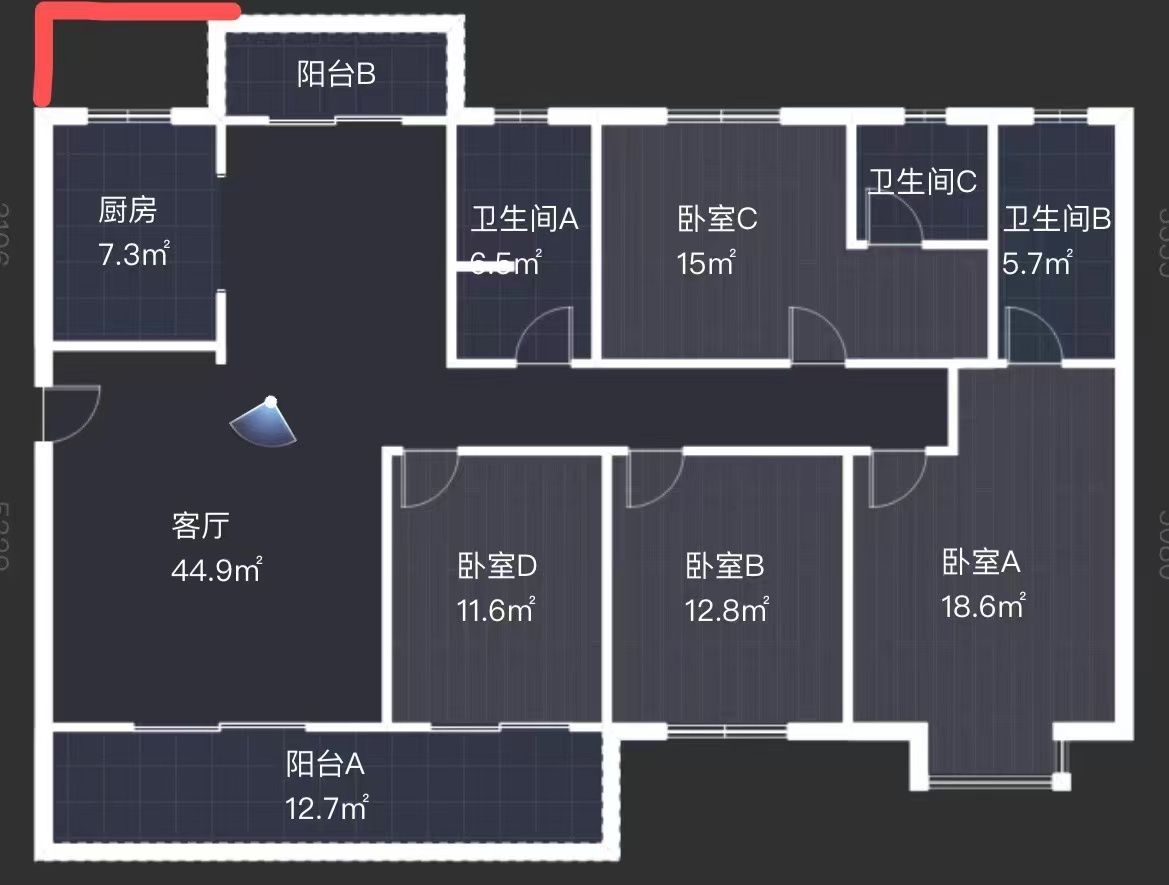 中建江湾壹号 4室2厅2卫 130.0万 中建江湾壹号 4室2厅2卫 130.0万室内图