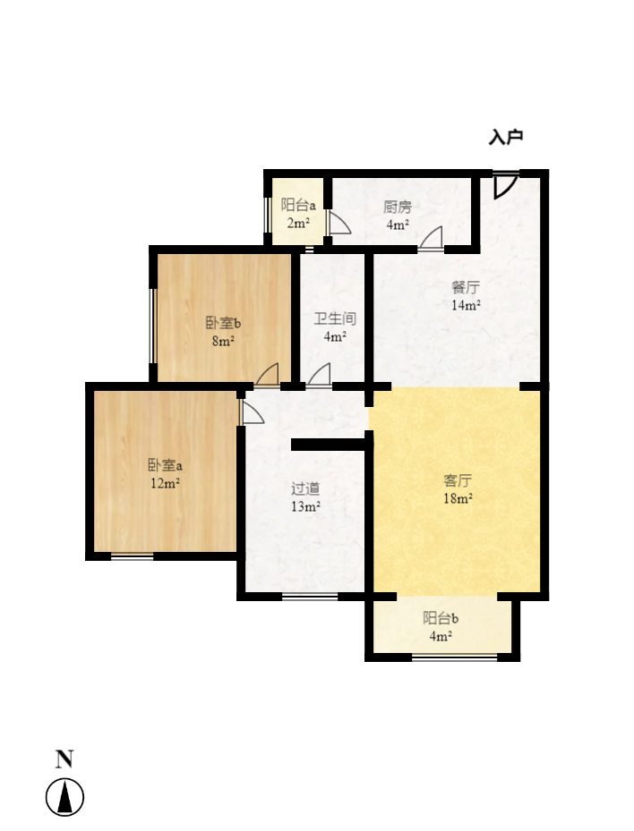 佳兆业君汇上品 3室2厅1卫 1800.0元/月 佳兆业君汇上品 3室2厅1卫 1800.0元/月户型图