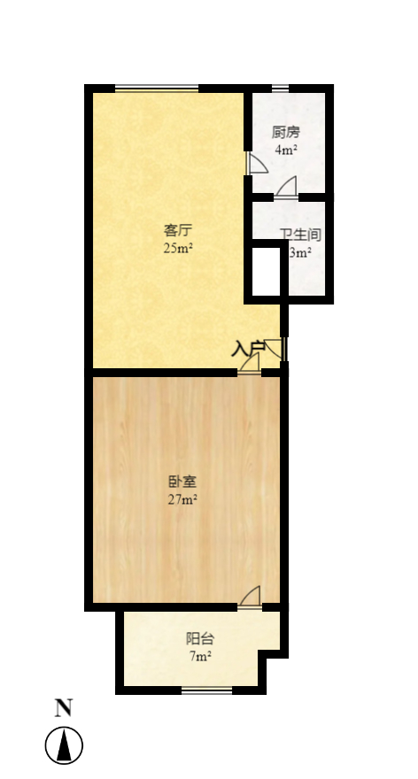 丰泉古井社区  1室1厅1卫   43.00万室内图1