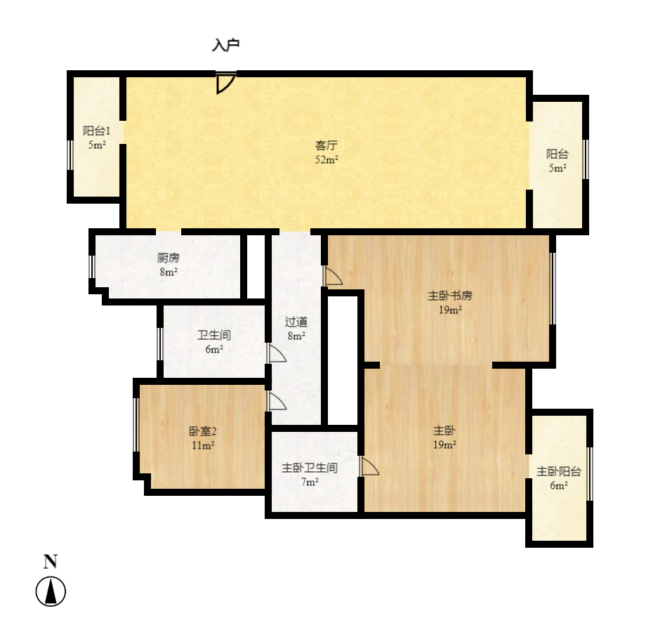 山语城一期 3室2厅2卫 2000.0元/月 山语城一期 3室2厅2卫 2000.0元/月户型图