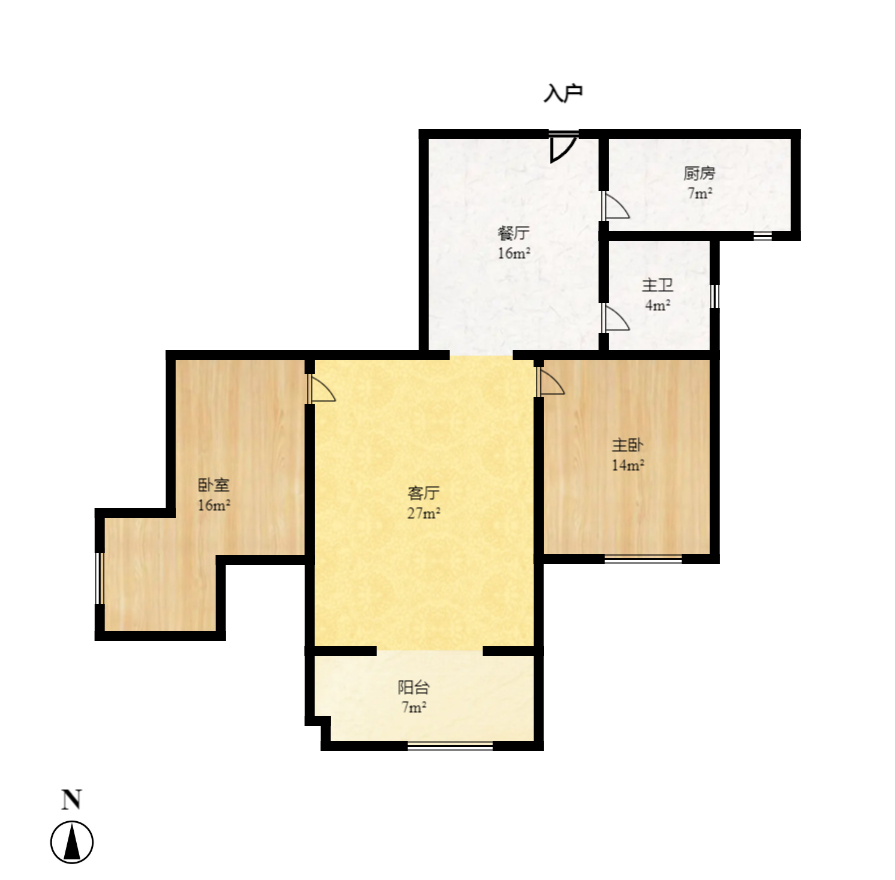 东玺门 2室2厅1卫 2500.0元/月 东玺门 2室2厅1卫 2500.0元/月户型图