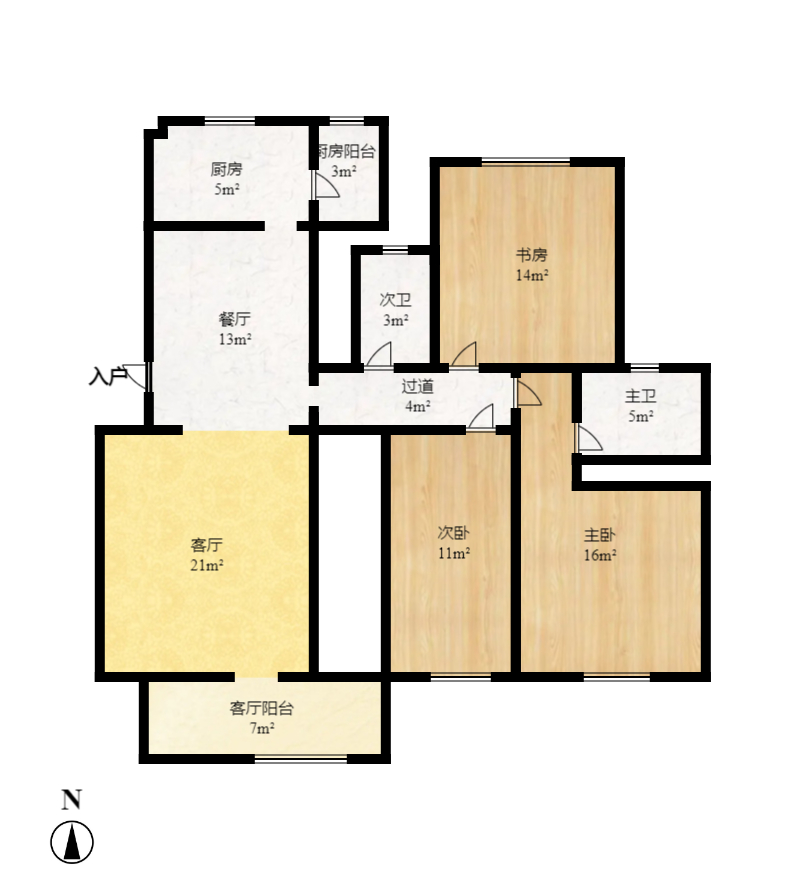 德润园  3室2厅2卫   93.80万室内图1