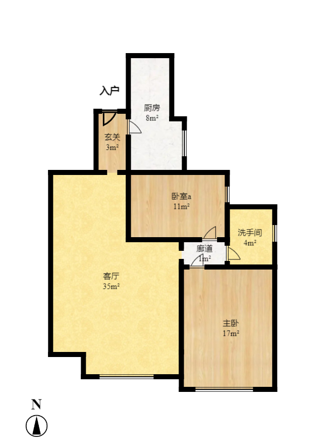 润芳园  2室2厅1卫   188.00万室内图1