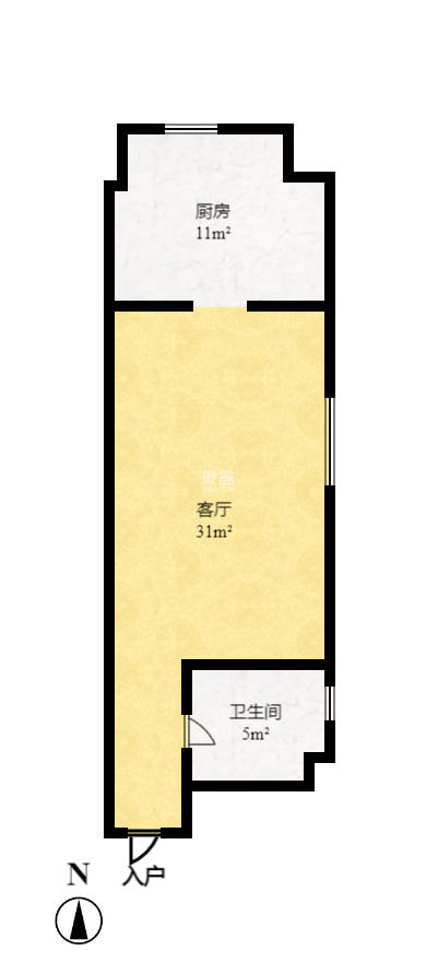 蓝湾国际广场  1室1厅1卫   41.80万室内图1