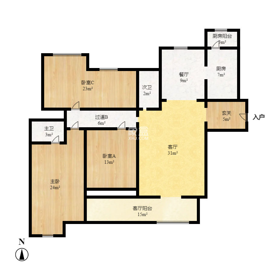 八方小区C区  4室2厅1卫   510.00万