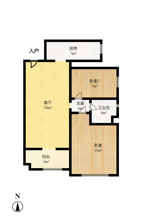 方略潇邦  2室2厅1卫   58.00万室内图1