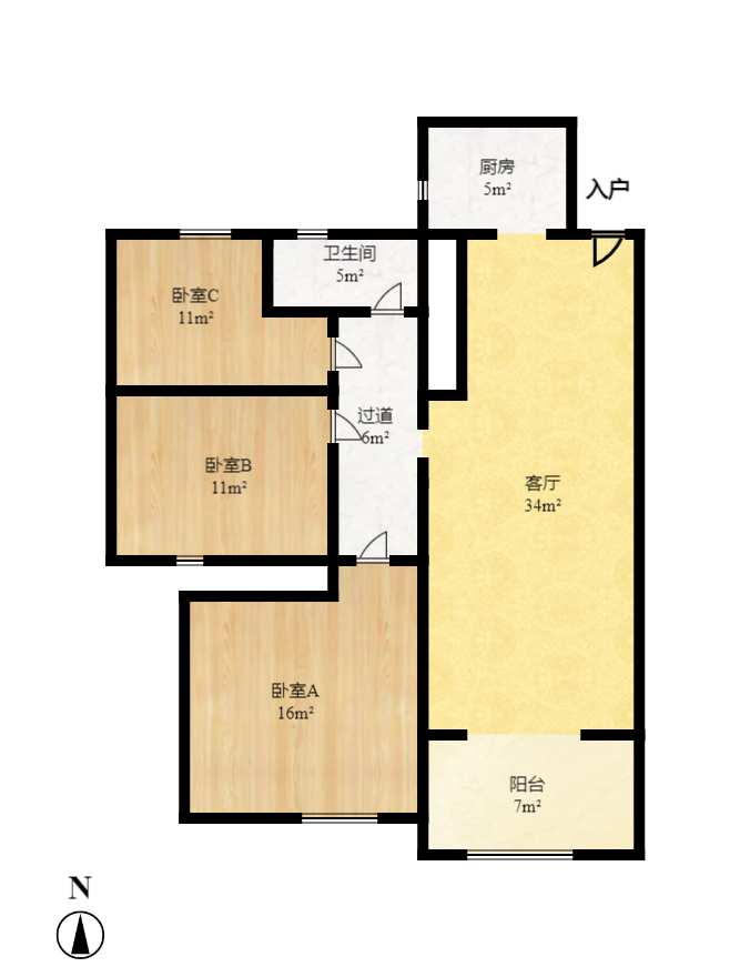 紫晶城  3室2厅1卫    55.0万 紫晶城  3室2厅1卫    55.0万户型图