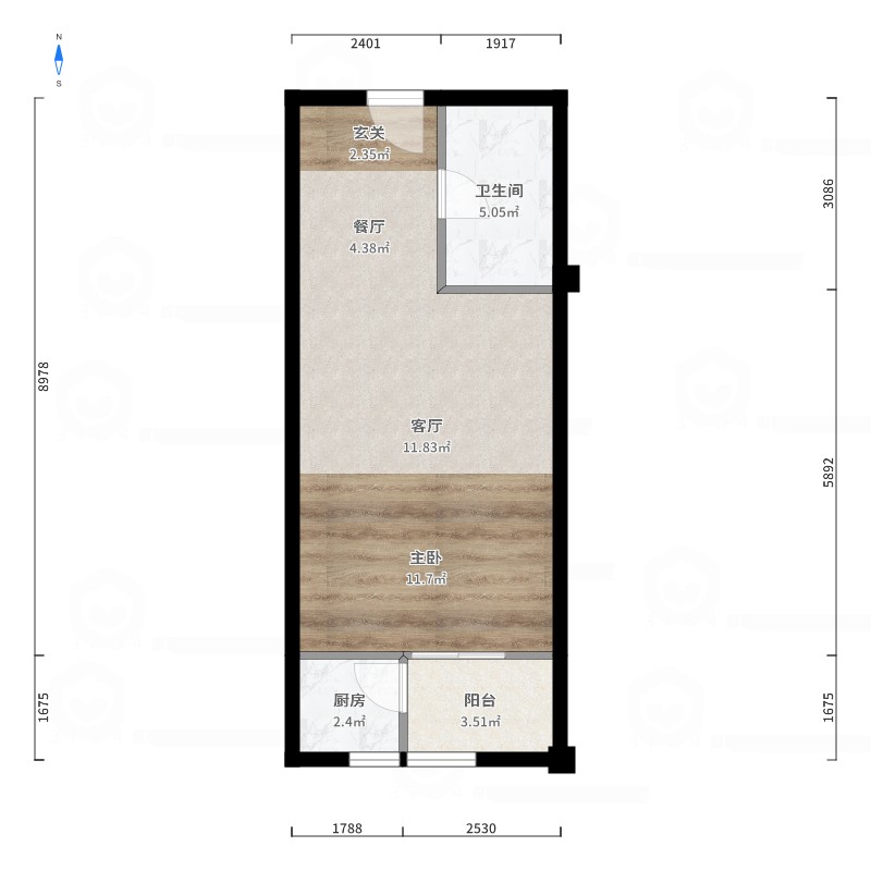 中央商业广场  1室1厅1卫    32.0万 中央商业广场  1室1厅1卫    32.0万室内图