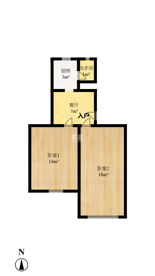 省儿童医院单位宿舍  2室1厅1卫   65.00万