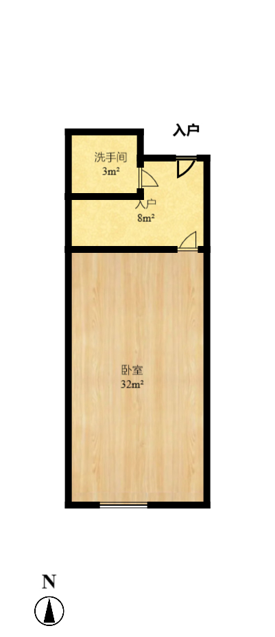 几米空间 1室1厅1卫 1400.0元/月 几米空间 1室1厅1卫 1400.0元/月户型图