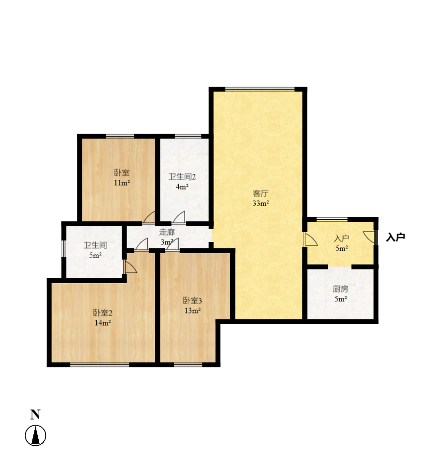 东门尚苑 3室2厅1卫 84.6万 东门尚苑 3室2厅1卫 84.6万户型图