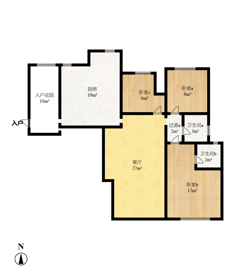 金谷豪庭 3室2厅2卫 69.8万 金谷豪庭 3室2厅2卫 69.8万户型图