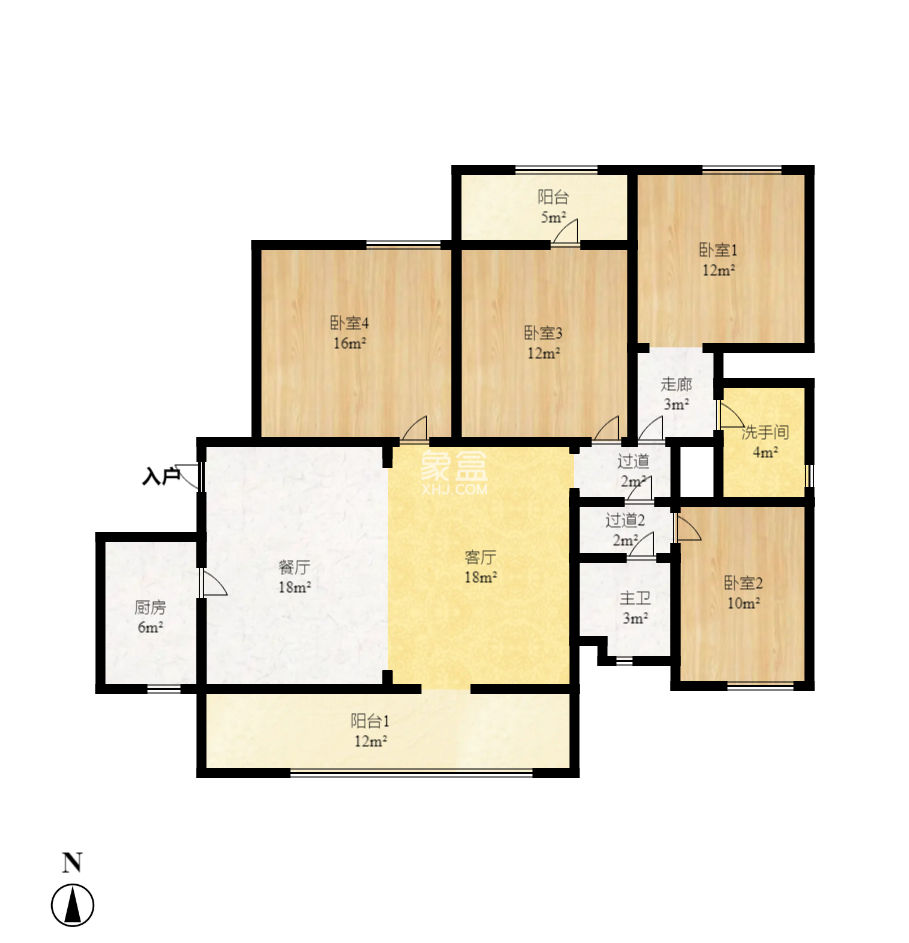 建发中央悦府  4室2厅2卫    195.0万
