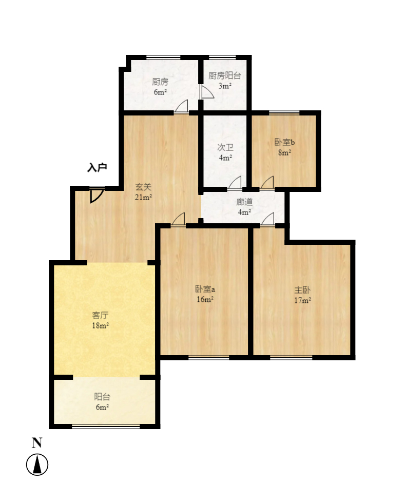 麓谷加州阳光 3室2厅2卫 2800.0元/月 麓谷加州阳光 3室2厅2卫 2800.0元/月户型图