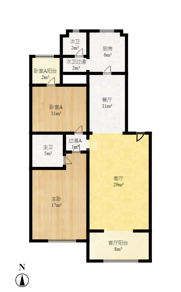 广厦新苑  2室2厅2卫   70.00万