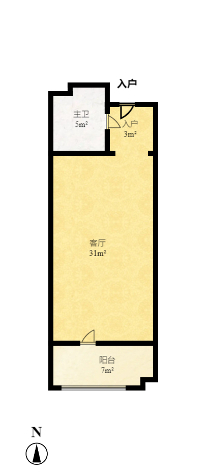 尚都花园城 1室1厅1卫 18.0万 尚都花园城 1室1厅1卫 18.0万户型图
