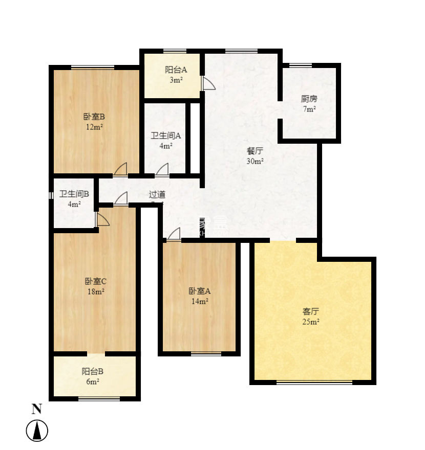 锦和嘉园  3室2厅2卫   115.20万