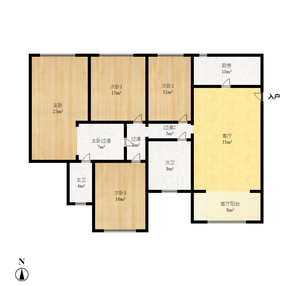 山水誉峰 4室2厅2卫 3800.0元/月 山水誉峰 4室2厅2卫 3800.0元/月户型图