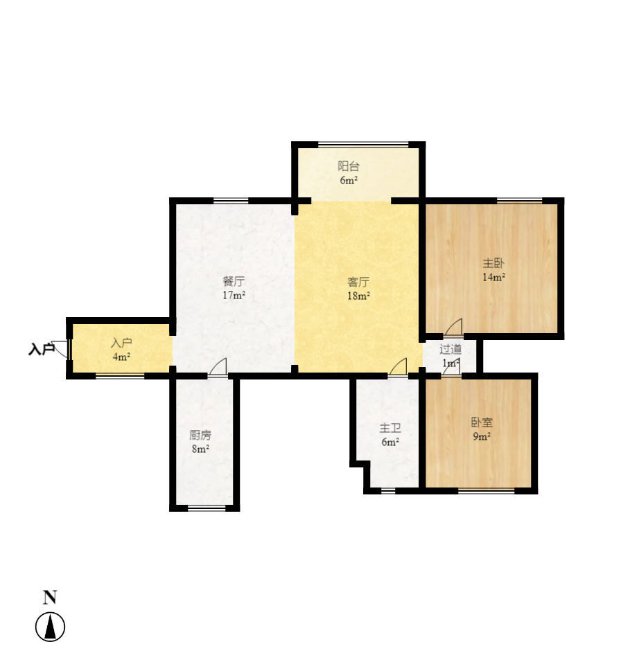 盛地春天里  3室2厅1卫    1500.0元/月 盛地春天里  3室2厅1卫    1500.0元/月户型图