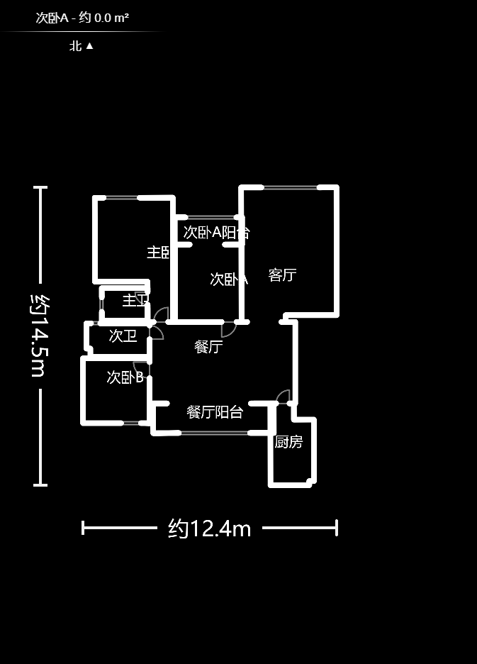 香芙嘉园（广铁湘府嘉园）  3室2厅1卫   3500.00元/月户型图