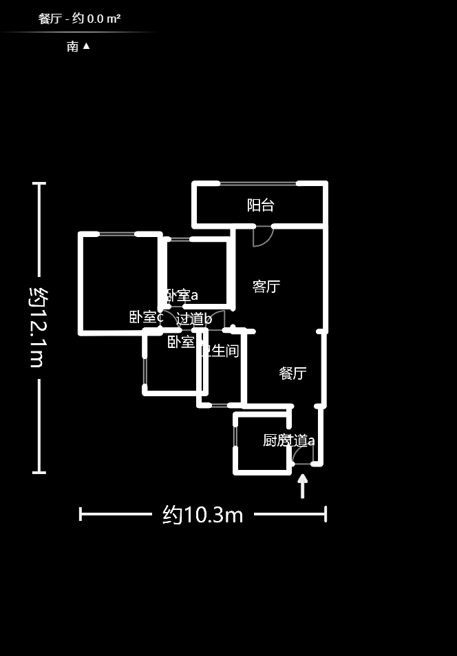 丰园城(鄱阳小区二期) 3室2厅1卫 1800.0元/月 丰园城(鄱阳小区二期) 3室2厅1卫 1800.0元/月户型图