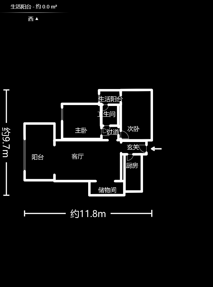 明发国际城  1室1厅1卫   1600.00元/月室内图1
