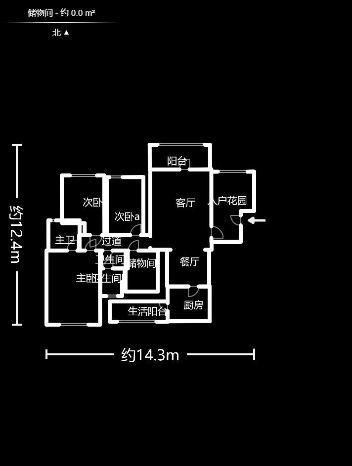 富基世纪公园  3室1厅1卫   112.40万室内图1