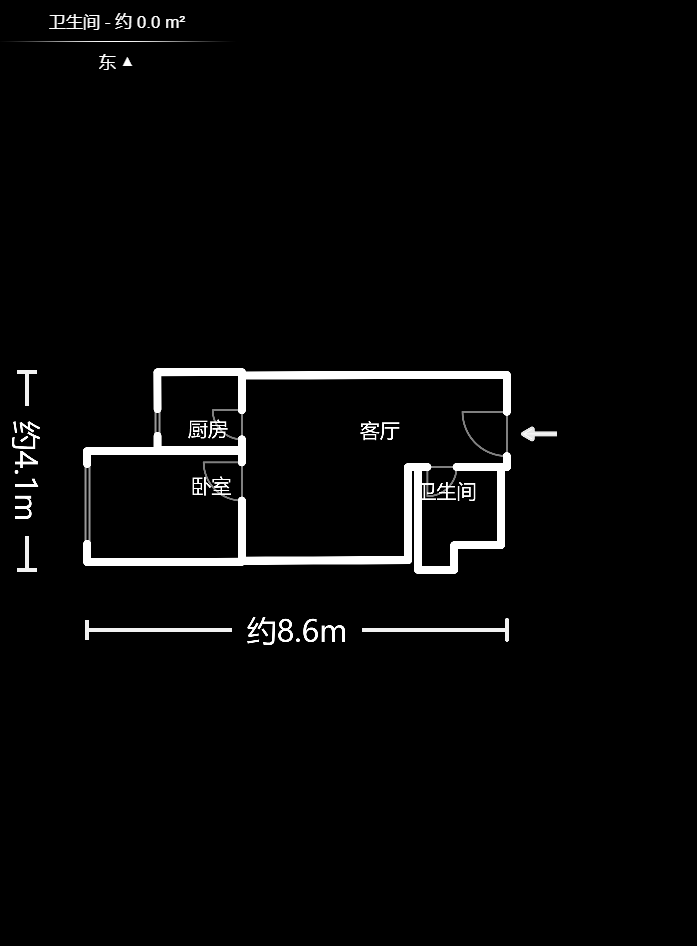 方略90公馆 1室1厅1卫 1100.0元/月 方略90公馆 1室1厅1卫 1100.0元/月户型图