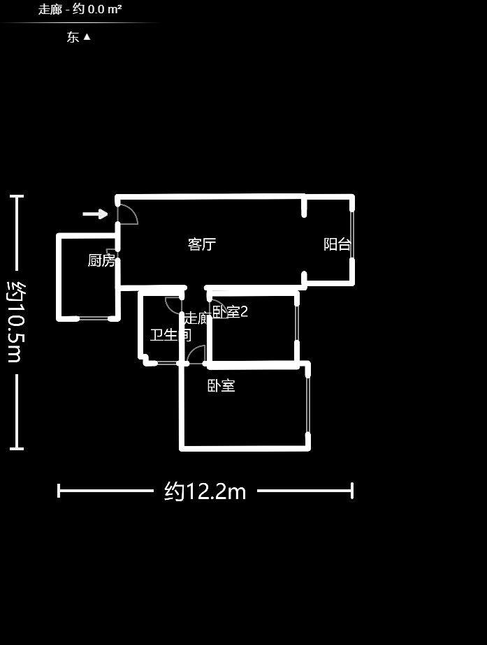 盛隆佳园  2室2厅1卫   2000.00元/月户型图