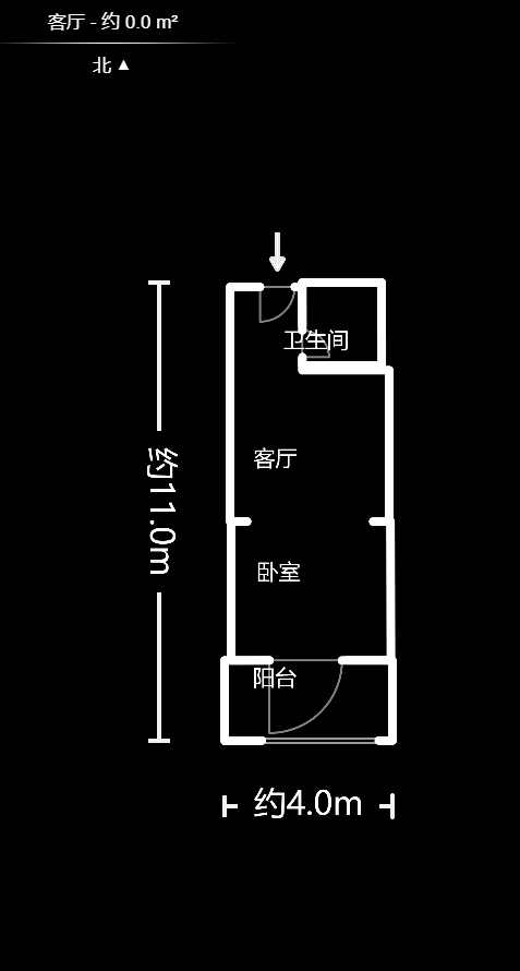 伍家岭生活广场  1室1厅1卫   43.80万室内图1
