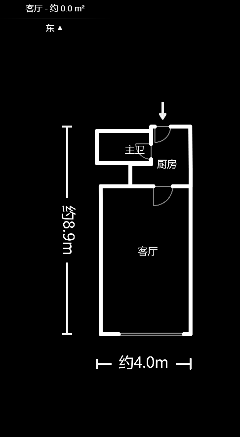 壹号公馆  1室1厅1卫    55.8万室内图1