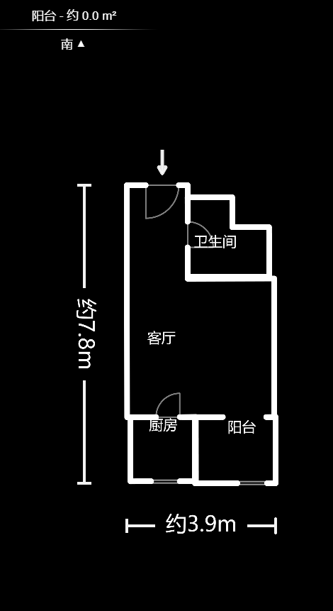 东方航标 1室1厅1卫 1100.0元/月 东方航标 1室1厅1卫 1100.0元/月户型图