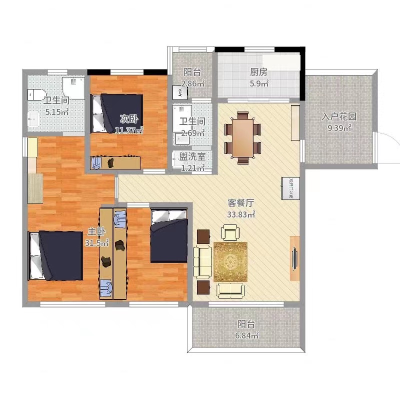 九八缔景城 4室2厅2卫 70.0万 九八缔景城 4室2厅2卫 70.0万客厅
